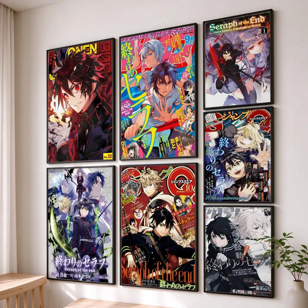 anime Seraph of the End Poster Poster HD Waterproof Self-Adhesive Art , Wall Decor Art Print for Bedroom,Decoration Gift