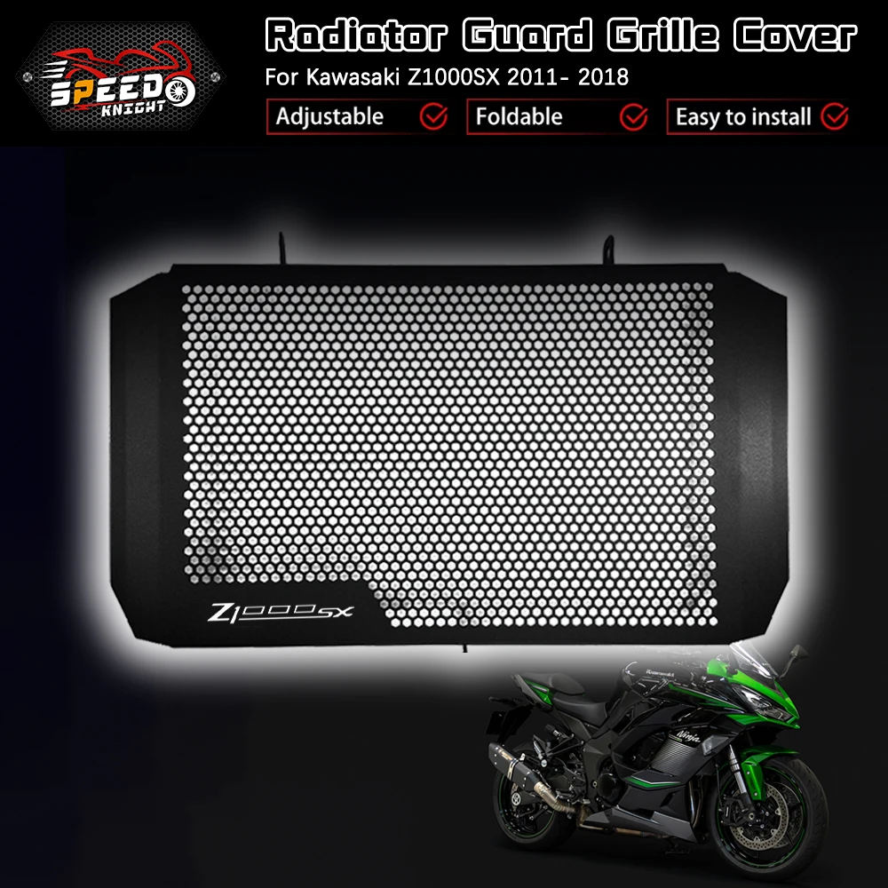 Motorcycle Radiator Grille Guard Cover for Kawasaki Z1000SX 2011-2018, Protective Shield for Z1000 SX 11-18