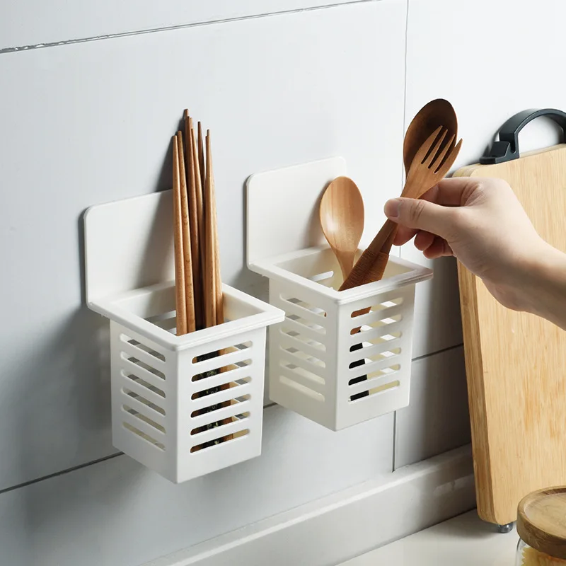 

1PC Chopsticks Storage Wall Hanging Home Wall Hanging Storage Container Home Hanging Storage Basket Kitchen Accessories