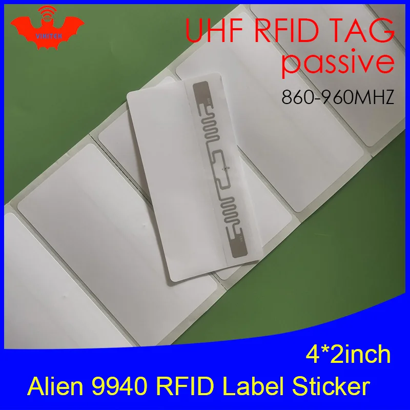 UHF RFID tag sticker Alien 9940 printable copper label 915mhz 860-960MHZ Higgs9 EPCC1G2 6C smart adhesive passive RFID tags labe