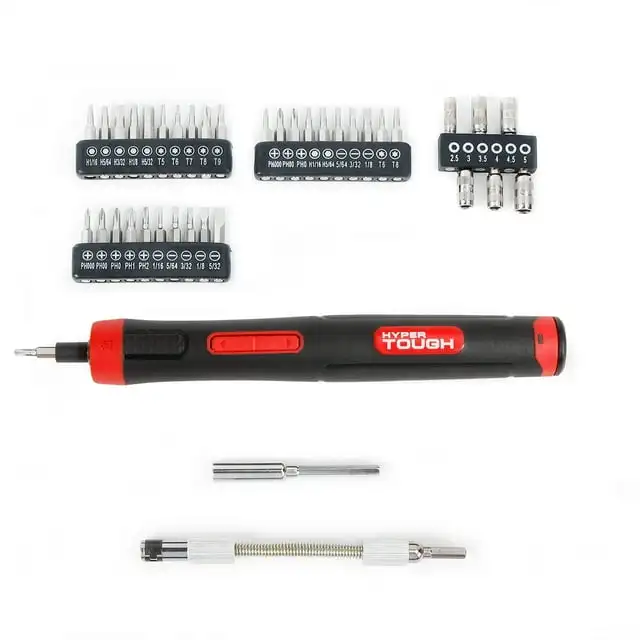 

Hyper Tough 4-Volts 45-Piece Rechargeable Precision Screwdriver Set