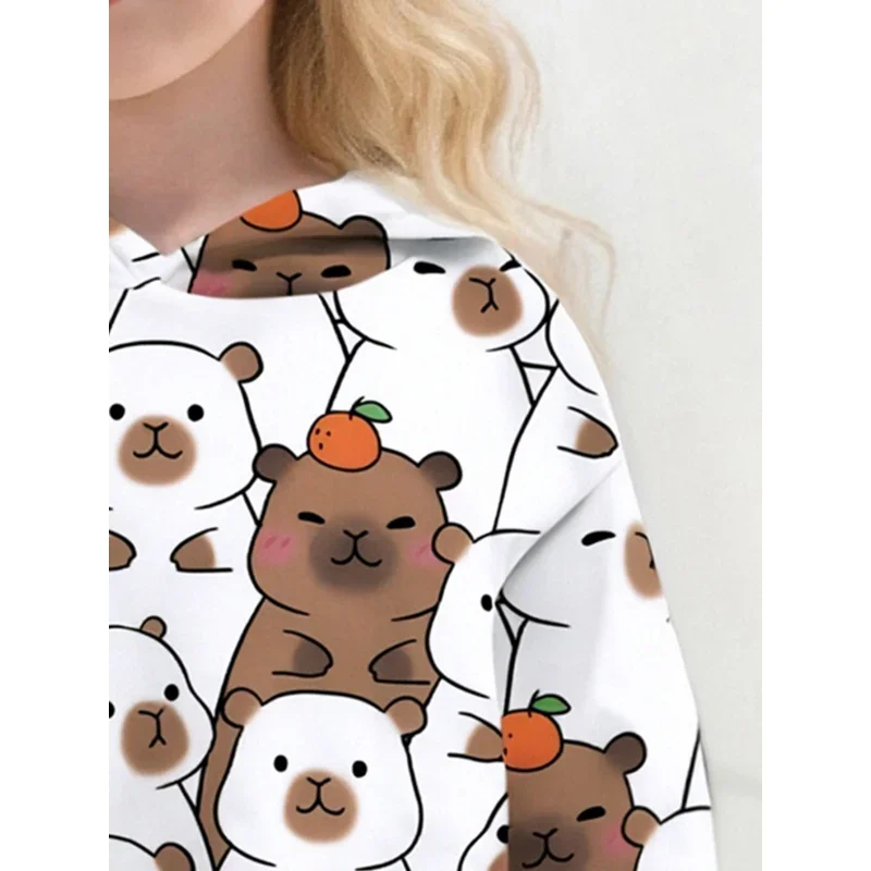 سترة غير رسمية للخريف والشتاء على شكل الدب الكرتوني للفتيات لعام 2025 #5