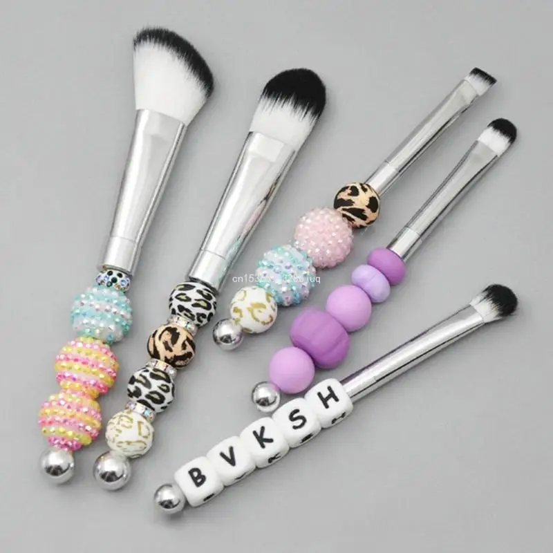 5 Pcs DIY Beaded Cosmetic Brush for Makeup Artists and Beginners Easy to Use Dropship