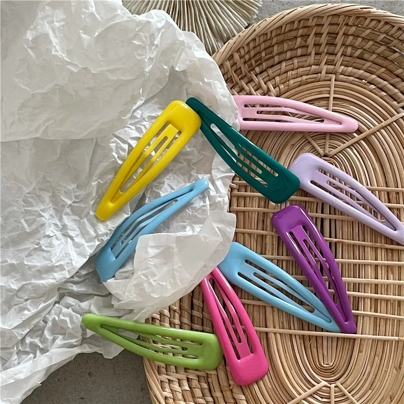 2026 Neu 8er-Set Pastellfarbene Harz-Haarspangen mit Wassertropfen-Design, Niedliche Emaille-Snap-Haarspangen, Cremefarbene Seitenhaarspangen für Mädchen – Detail 8