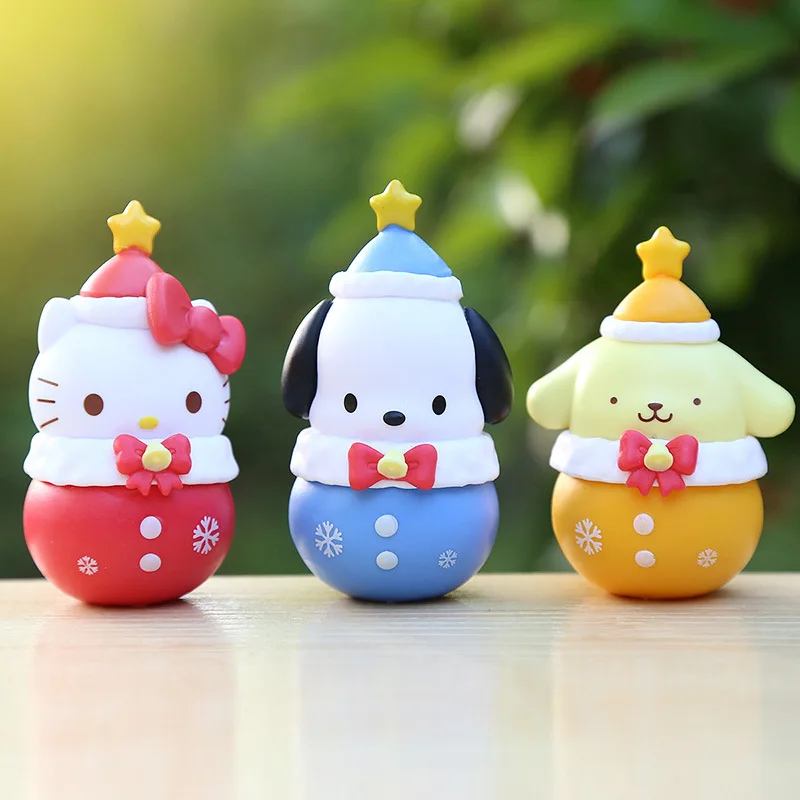 Neue Anime Weihnachten Mini Perlen KT Serie Blind Box - Niedliche My Melody Kuromi Pochacco Plüschfiguren, dekorative Ornamente