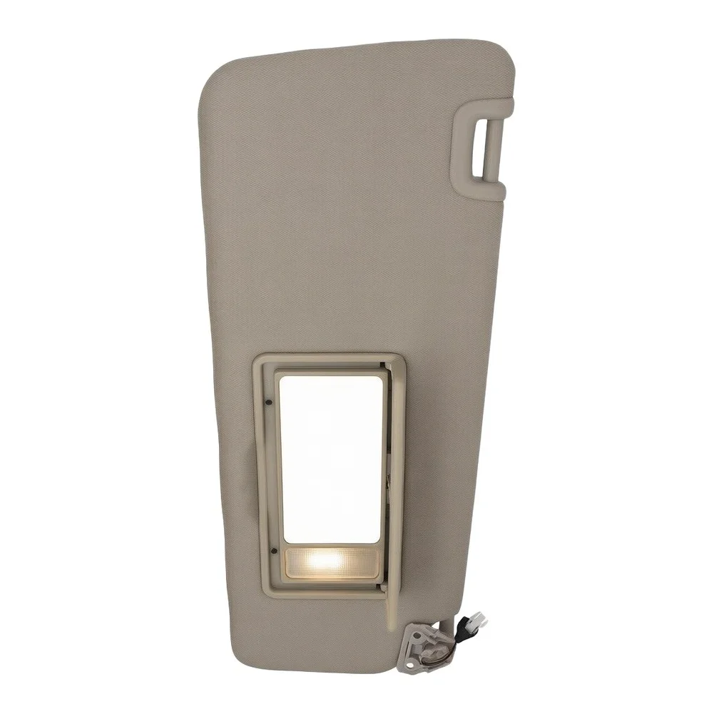 Right Passenger Side Sun Visor With Light Beige For Nissan Titan 2004-2024 Armada For QX56 Replace 96400-EZ70B