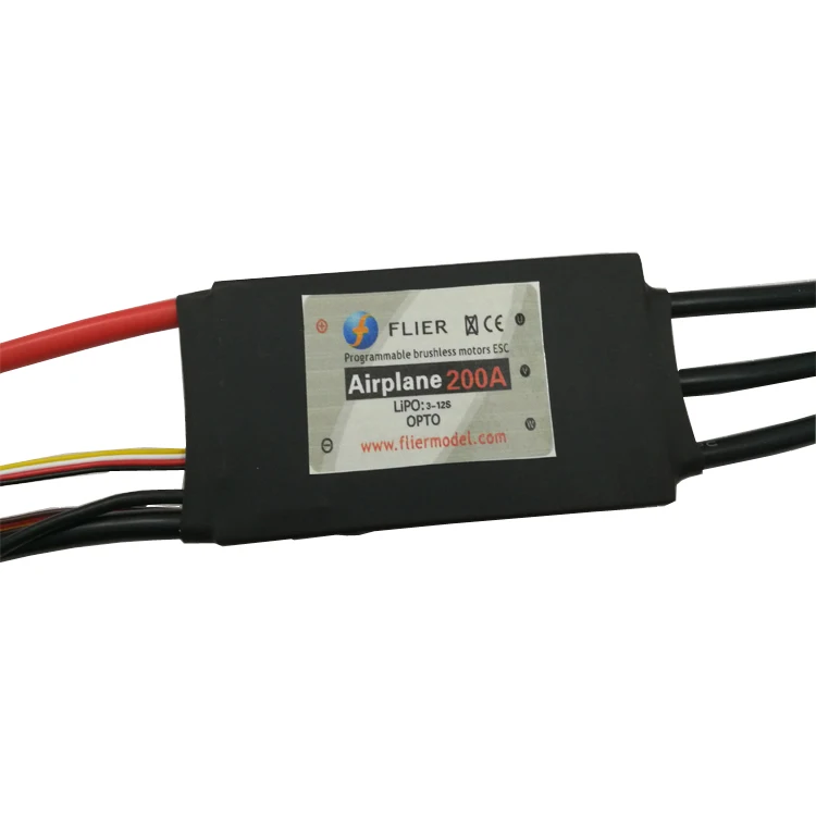 

Flier 200A ESC 12S Brushless RC Airplane Programmed Motor Controller