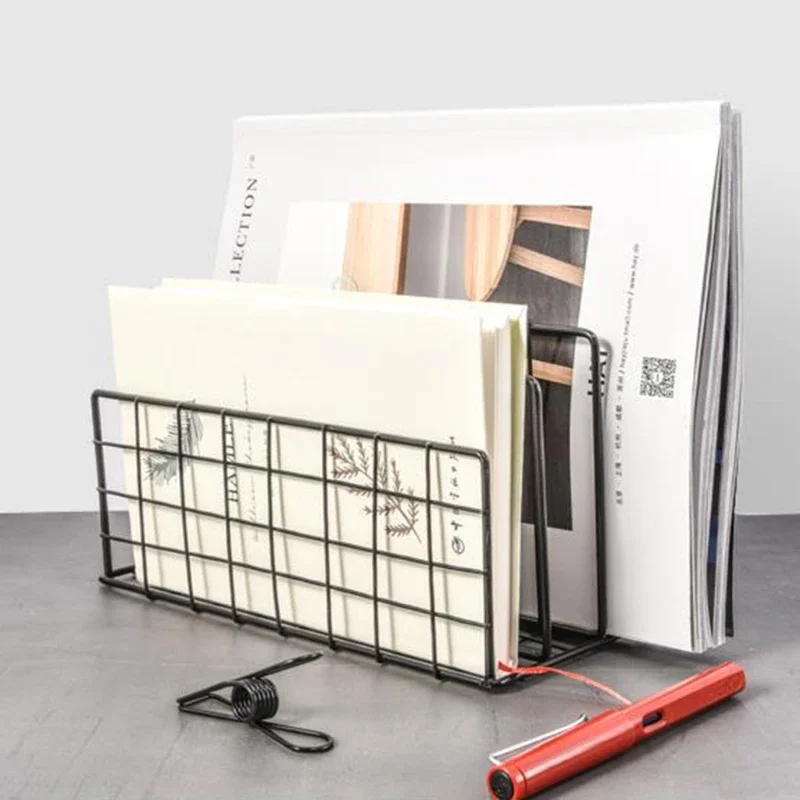 Desktop Mail Organizer Small File Holders Letter Container Wrought Iron Collection for Documents Filing/Folders/Paper