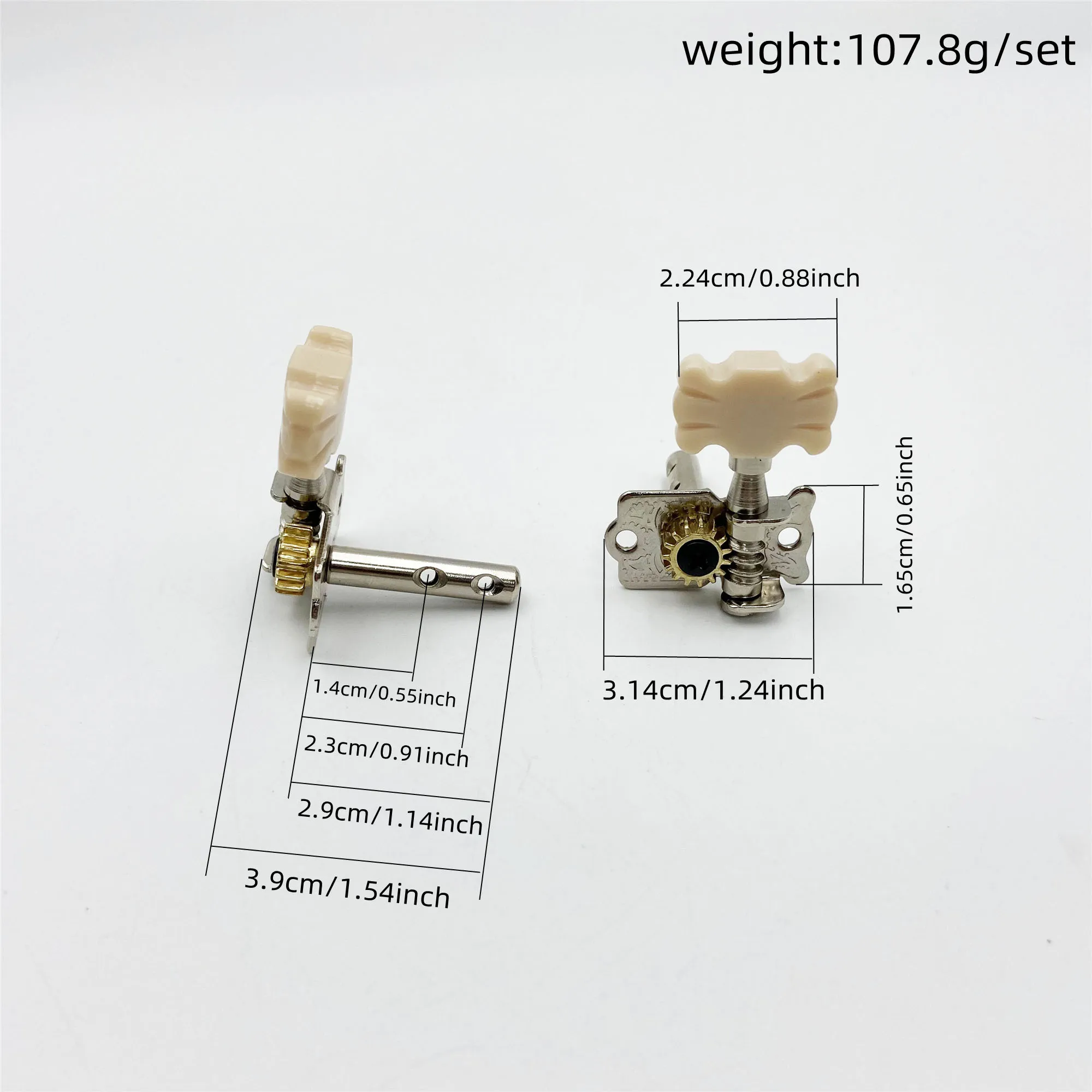 Guitar Tuning Pegs Unit Double-hole Steel Column String Pegs Single-string Open-ended Flower-shaped Guitar Bridge Tuning Pegs