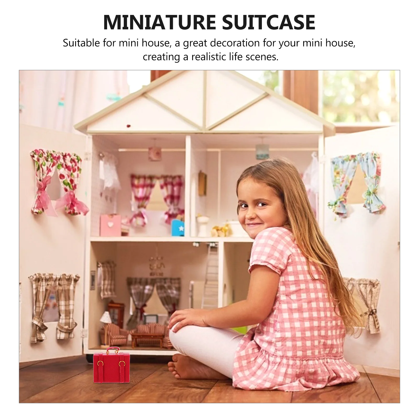 House Briefcase Mini เครื่องประดับตกแต่ง Miniature กระเป๋าเดินทาง Room