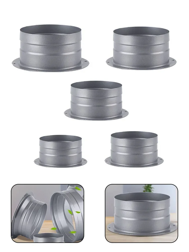 3-8 Inch Metal Flange Duct Fan Hose Connector Air Ventilation Adapter For Kitchen Hood Ventilator Pipe Connecting Exhaust Outlet
