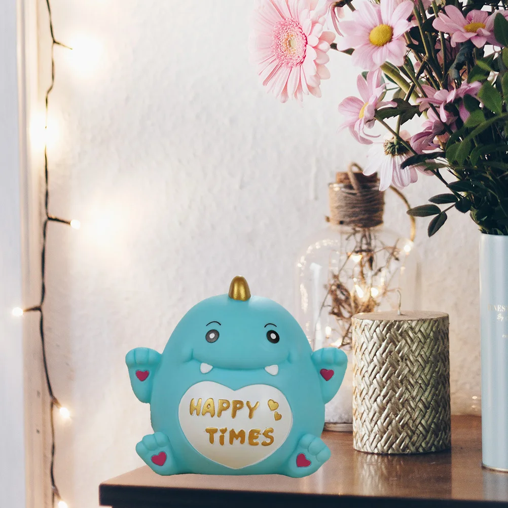 الفينيل ديناصور أصبع البنك السلس إنهاء تخزين الأموال الآمنة للأطفال مع سهولة الوصول أسفل مقبض الاطفال توفير وعاء ديكور المنزل