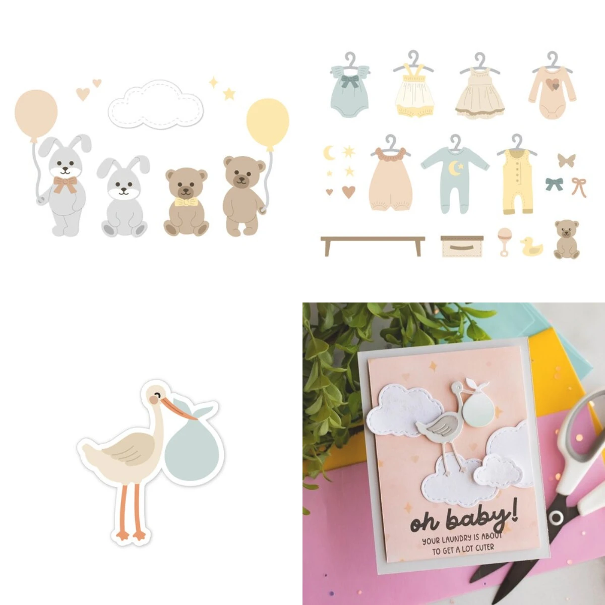 Decorative - Stork 2025 New Metal Cutting Dies For Diy Scrapbooking Crafts Maker Photo Album Template Handmade Decoration