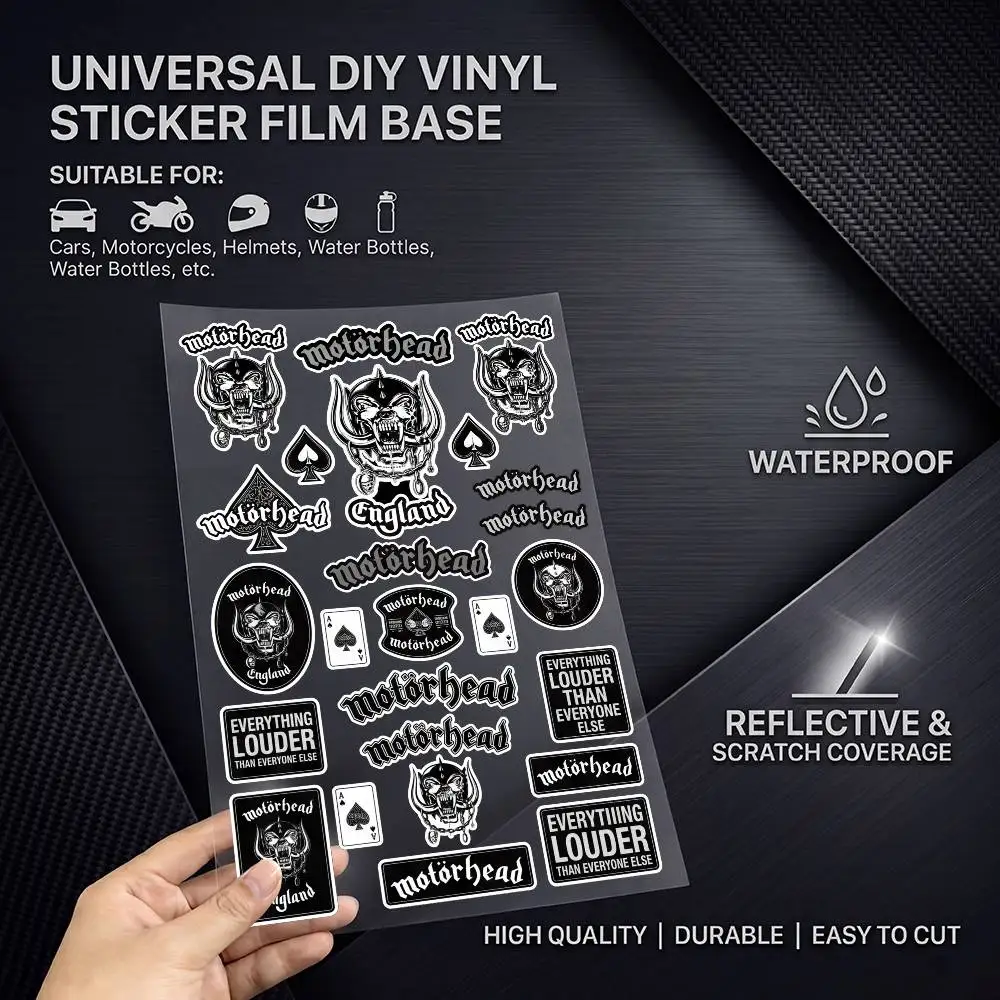 M-Motorhead-d Waterproof Reflective Scratch Cover Sticker Universal Decor Decal For Car Motorcycle Helmet Refrigerator