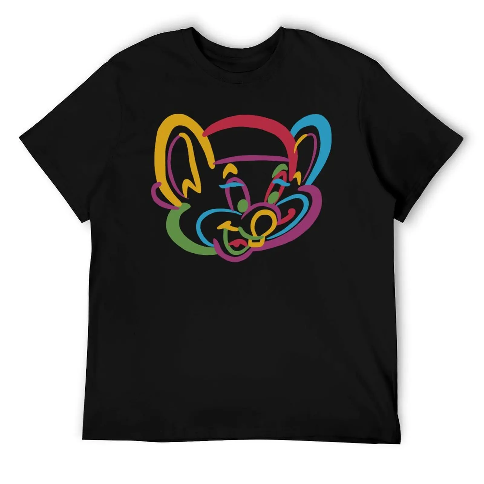 

Chuck E Cheese Retro Rainbow Design (White) T-Shirt essential t shirt man t shirts for men T-Shirt