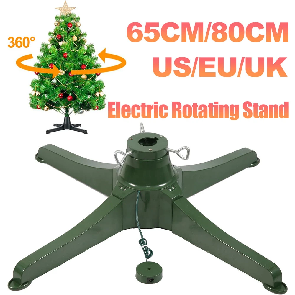 Christmas Tree Rotating Base Detachable Electric 360 Degree Rotating Christmas Tree Stand Xmas Party Supply Christmas Decoration