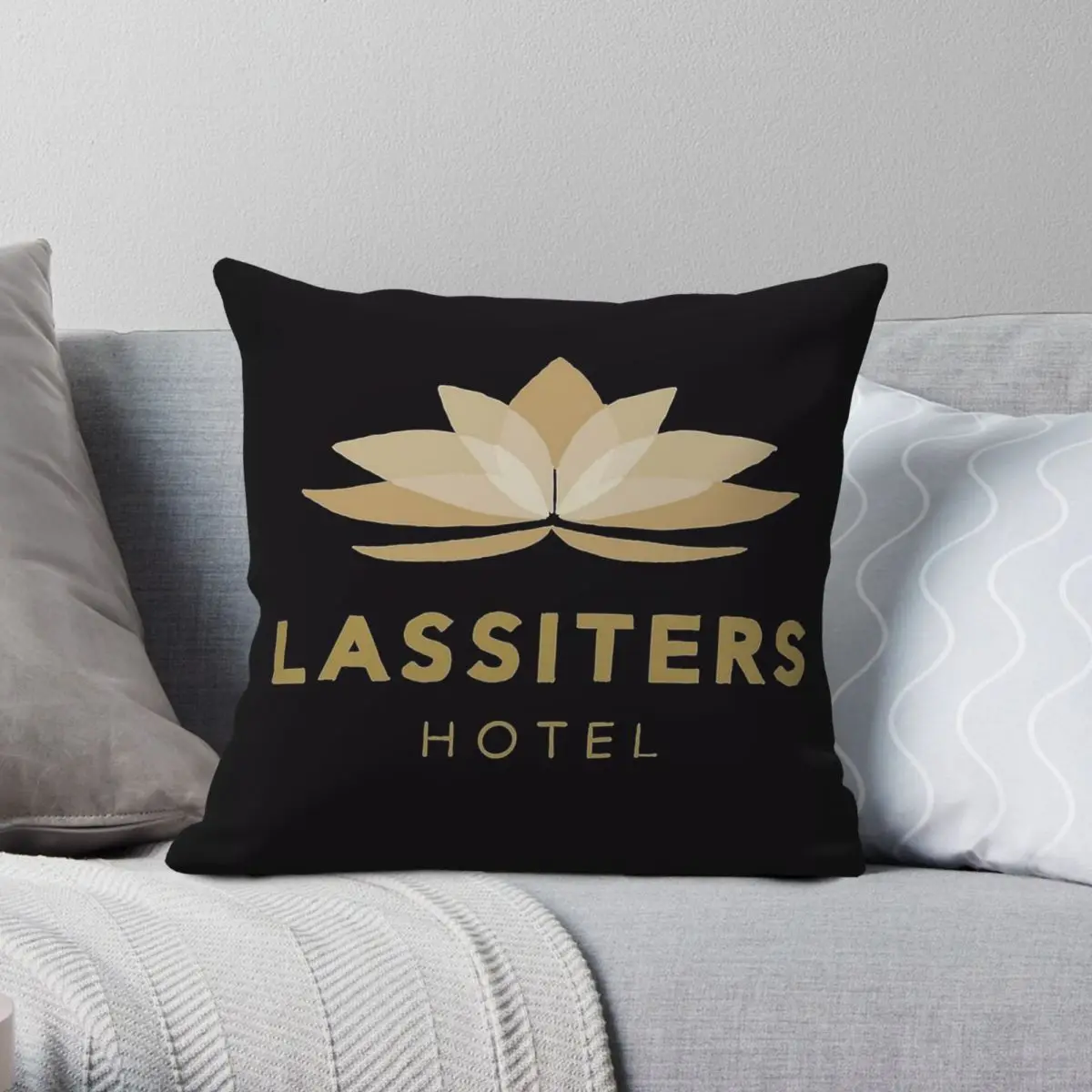 Neighbours Lassiters Hotel Square Pillowcase Polyester Linen Velvet Pattern Zip Decorative Sofa Seater Cushion Cover 45x45