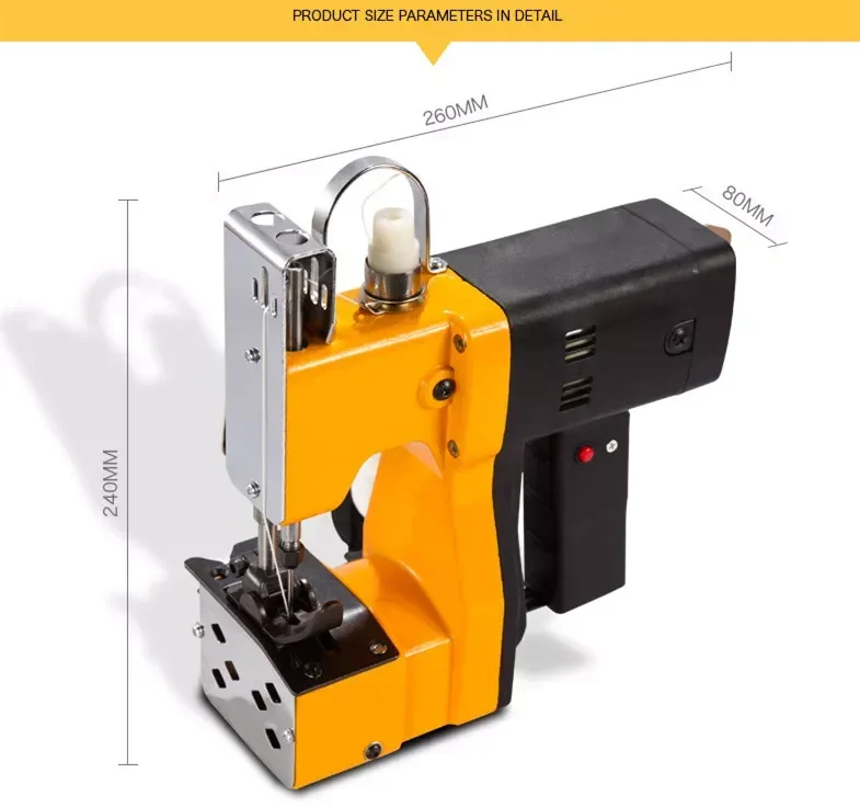 High Speed Top and Bottom Feed Walking Foot Handheld Rice Bag Newly Upgraded Single  Domestic Overlock Sewing Machine