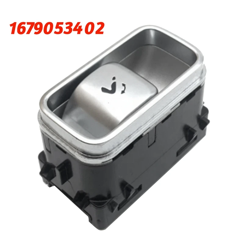 1 PCS 1679053402 Car Power Seat Switch Button Black & Silver ABS For Mercedes-Benz GLE GLS W167 2020-2024