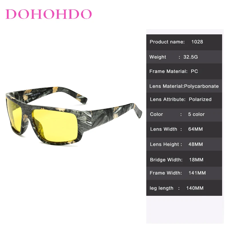 الاتجاه الفاخرة كامو القيادة للرؤية الليلية النظارات الشمسية الرجال النساء في الهواء الطلق الكلاسيكية الاستقطاب المضادة للوهج نظارات UV400 Óculos Masculinos #6