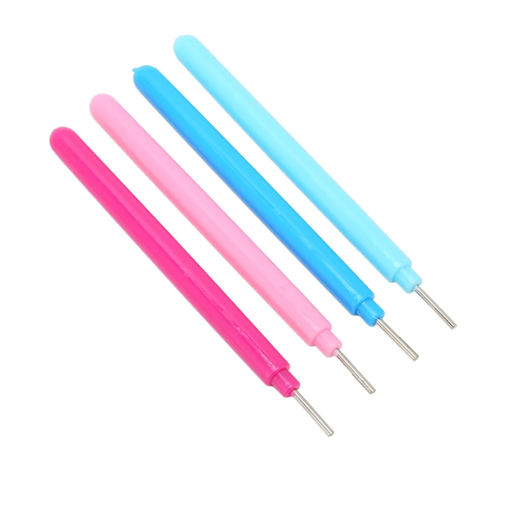 24pcs 4 Colors Assorted Paper Quilling Tools Comfortable Grip Multi-Function Rolling Quilling Needle Pen Quilling Slotted Tool