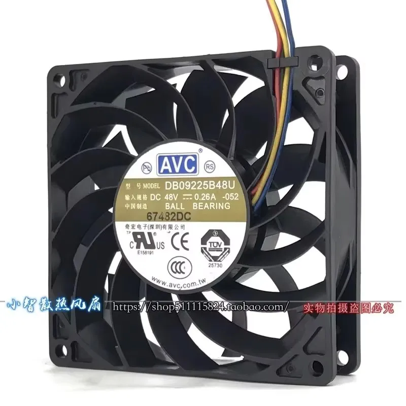 Original DB09225B48U 92 * 92 * 25MM 48V 0.26A 9CM 4-wire PWM boost server Cooling fan
