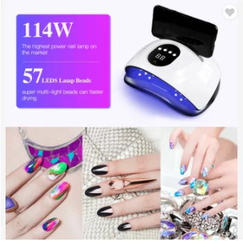 Professionele High Power 114W Gel Polish Led Nageldroger 114W Uv Lamp Nageldroger Machine