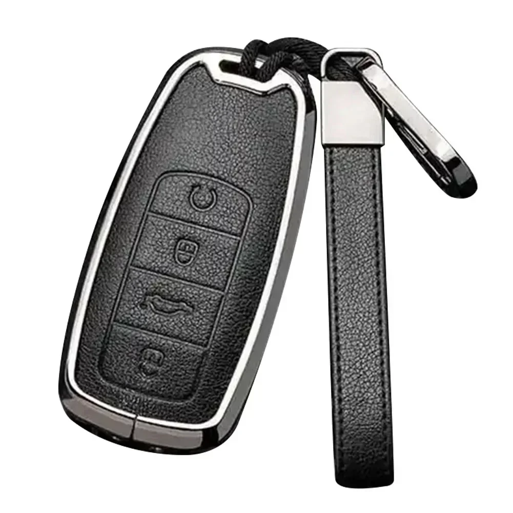 Car Accessories Key Case Leather Remote Fob Holder Zinc Alloy + Leather 8 PRO 7 PRO For Chery Car 1pcs For Chery