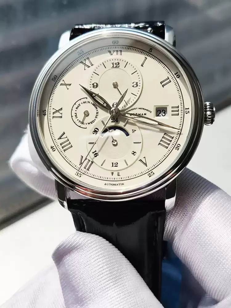 Reloj Berman Oficial Original para Hombre, Reloj Mecánico Automático, Resistente al Agua, Nueva Marca, Correa de Cuero, Modelo Tide Ten