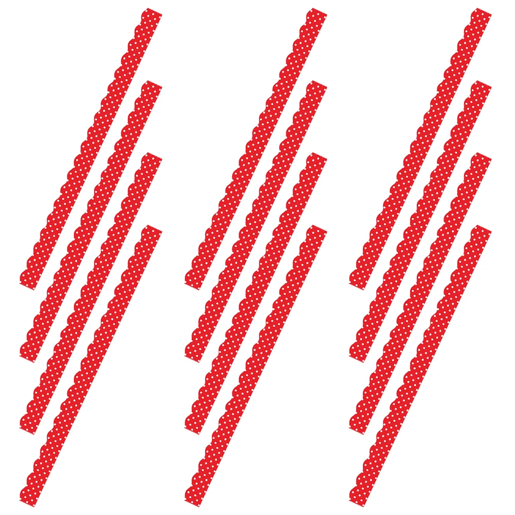 

12pcs Wavy Edge Magnetic Borders for Whiteboard Blackboard Decorative Stickers Removable Bulletin Board Trim Teacher