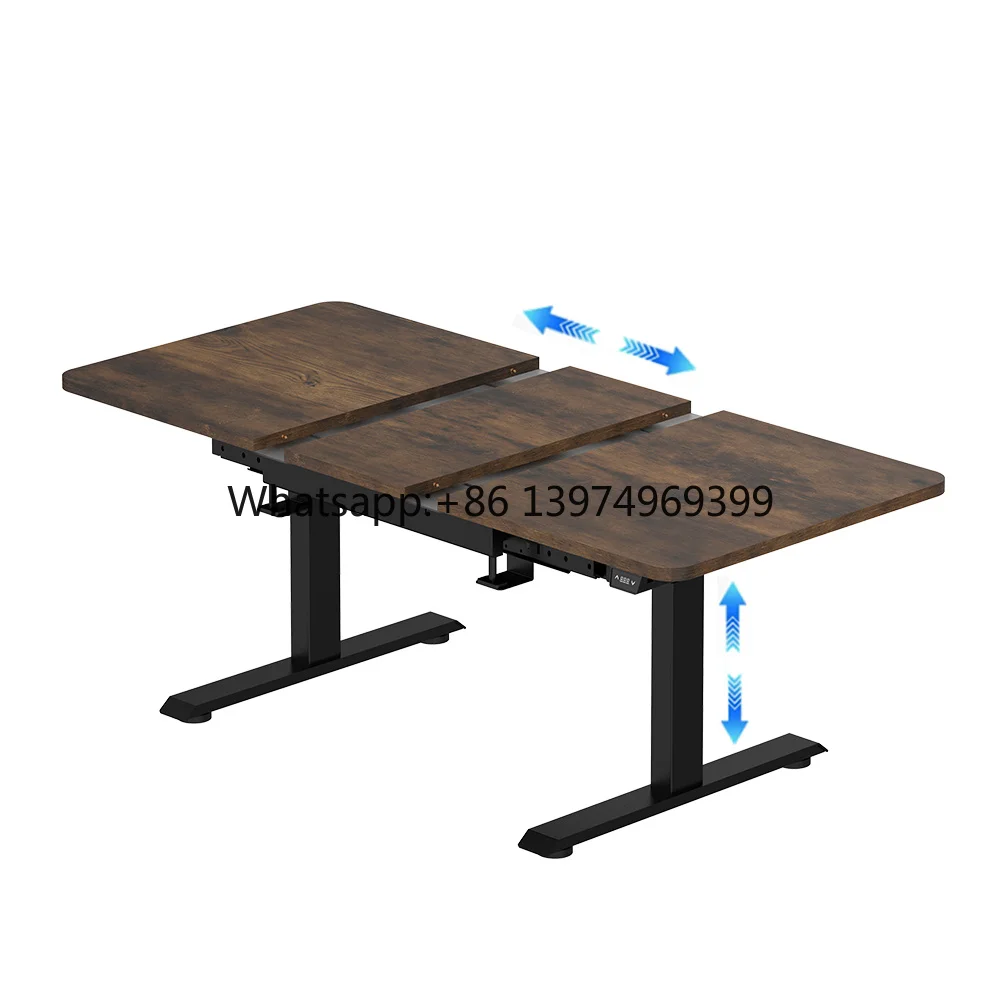 80KG Load Electric Adjustable in Height and Width Table Stand up Sit Down Desks Standing Electric Table Frame with Dual Motor