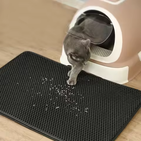 55x75cm/45x60cm Tapete Higiênico EVA Coletor de Areia Para Gato Lavável Dupla Camada