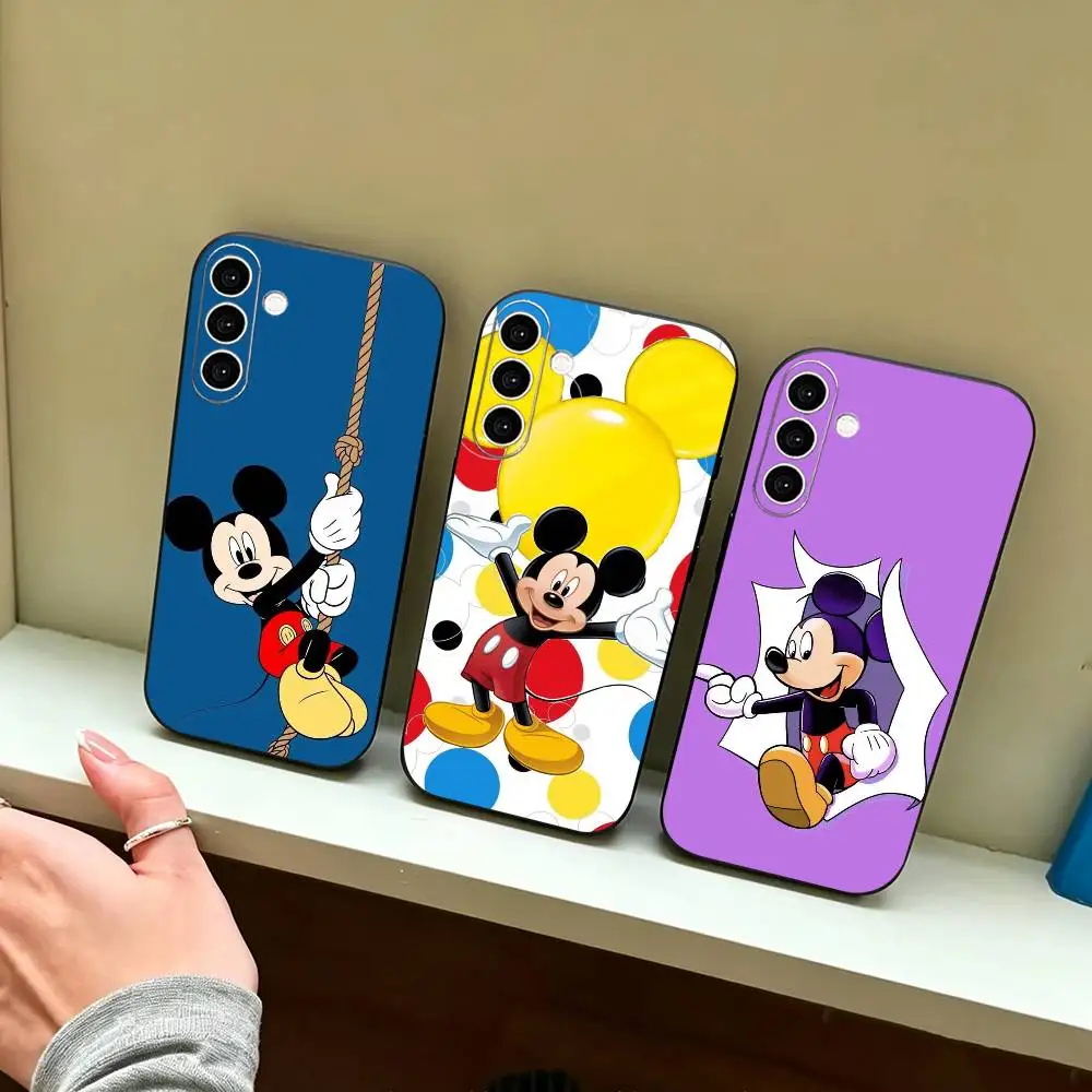 Mickey M-Mouse Cartoon  Phone Case For Samsung Galaxy A73,A72,A71,A70,A53,A52,A51,Others Soft Black Cover
