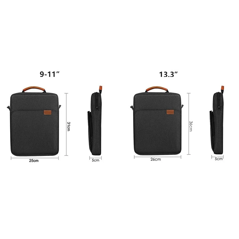 Tas Laptop 9-11/13.3 inci untuk Ipad Pro 11 12.9 9 10.2 10.5 Air 4 3 2 Gen9 10.2 Pro 10.5 10.9 generasi ke-10 tas penyimpanan tas tangan Tablet