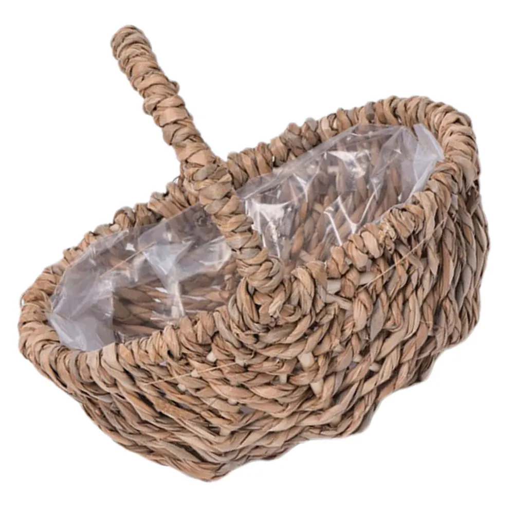 

Lightweight Wicker Woven Flower Basket With Handle Rustic Storage Basket Decorative Floral Arrangement Container For