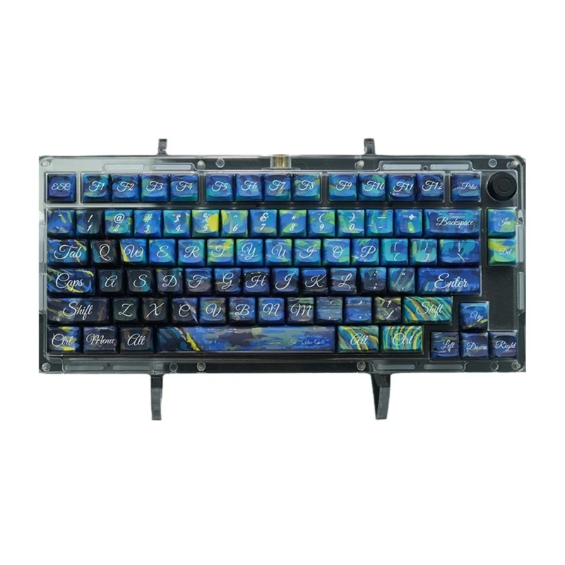 126PBT Heat Sublimation XDA  Oil Painting Theme Keycap for Mechanical Keyboards Smooth and Oil-Proof PBT Keycaps