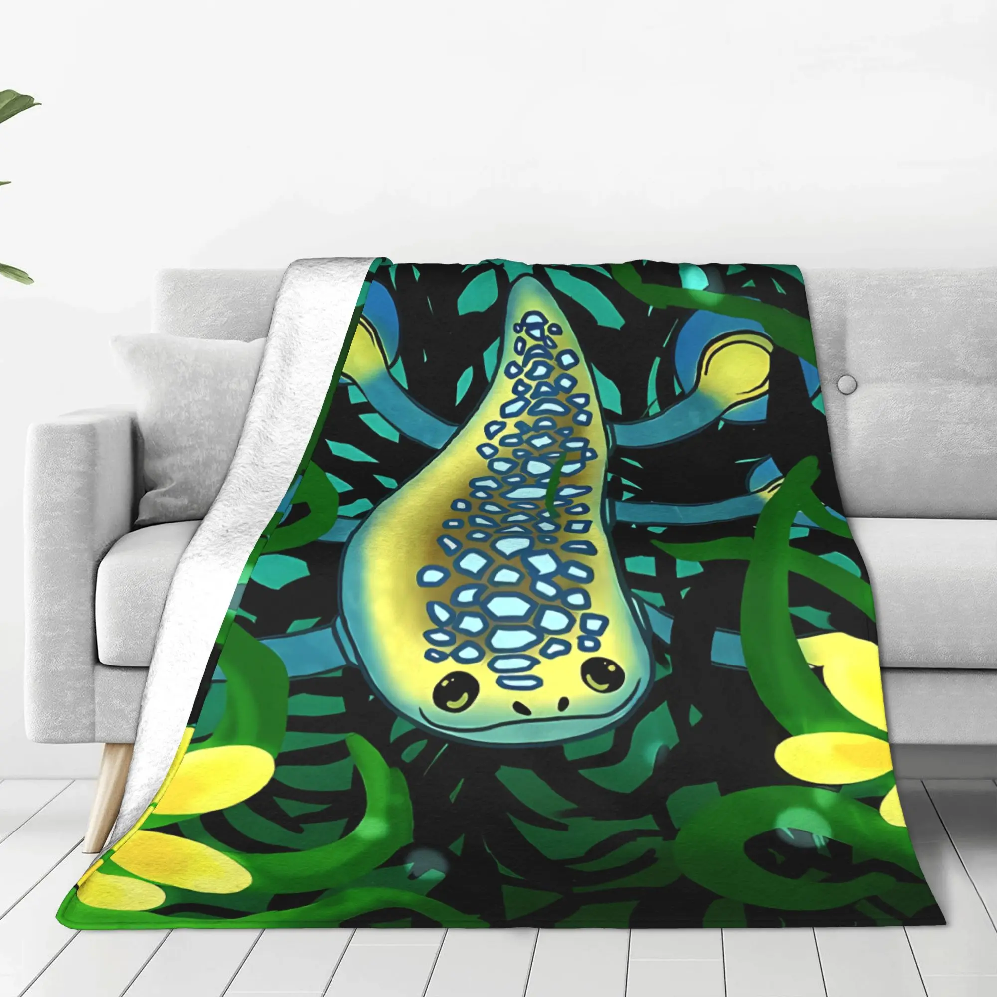 1PC Home Cutecore Hoverfish Fauna Subnautica Blanket Super Cosy Plush Home Living Room Sofa Halloween
