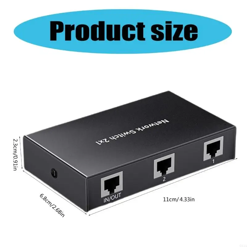 Q84A RJ45 Bộ chọn bộ chọn bộ phận chuyển đổi 2 Cổng chuyển đổi bộ chọn chia tách mạch