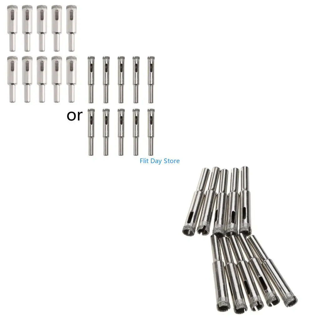 

F92C 10шт 12мм алмазные сверла с алмазным покрытием Кольцевая пила Стеклянная плитка Керамический мрамор