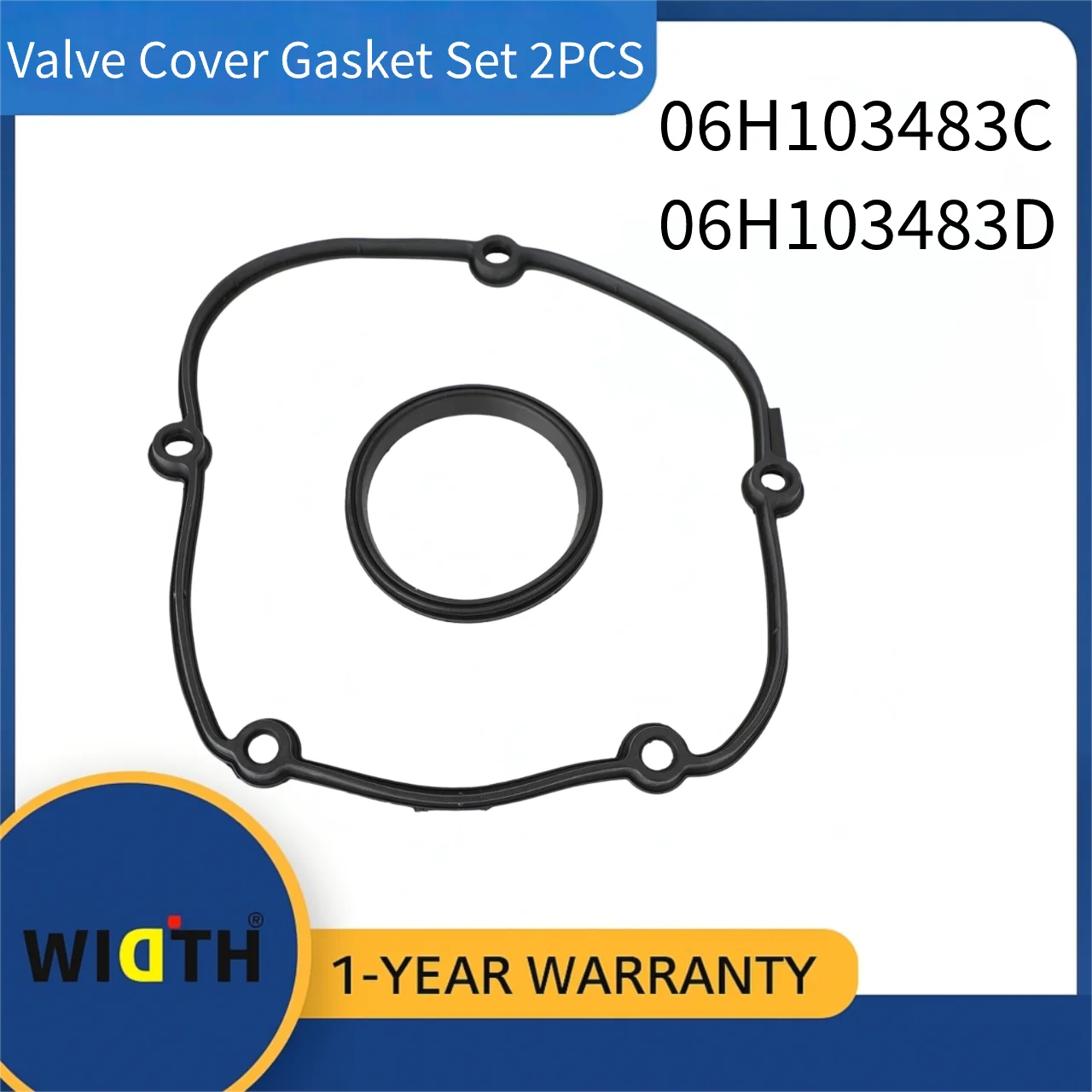 

06H103483C 06H103483D Valve Cover Gasket Set 2PCS for Audi A3 Q3 A4 A5 S5 A6 TT TTS VW Multivan Sharan Caravelle 2009-2019
