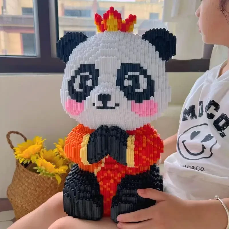 Giant Panda Building Blocks Cute Little Panda Small Particle Children's Puzzle Assembly Toys Birthday Gift Ornament