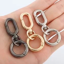 2pcs Double Opening Swivel Clasp Clips, Metal Swivel Spring Snap Hooks, Key Chain Clip with Key Ring for DIY Keys