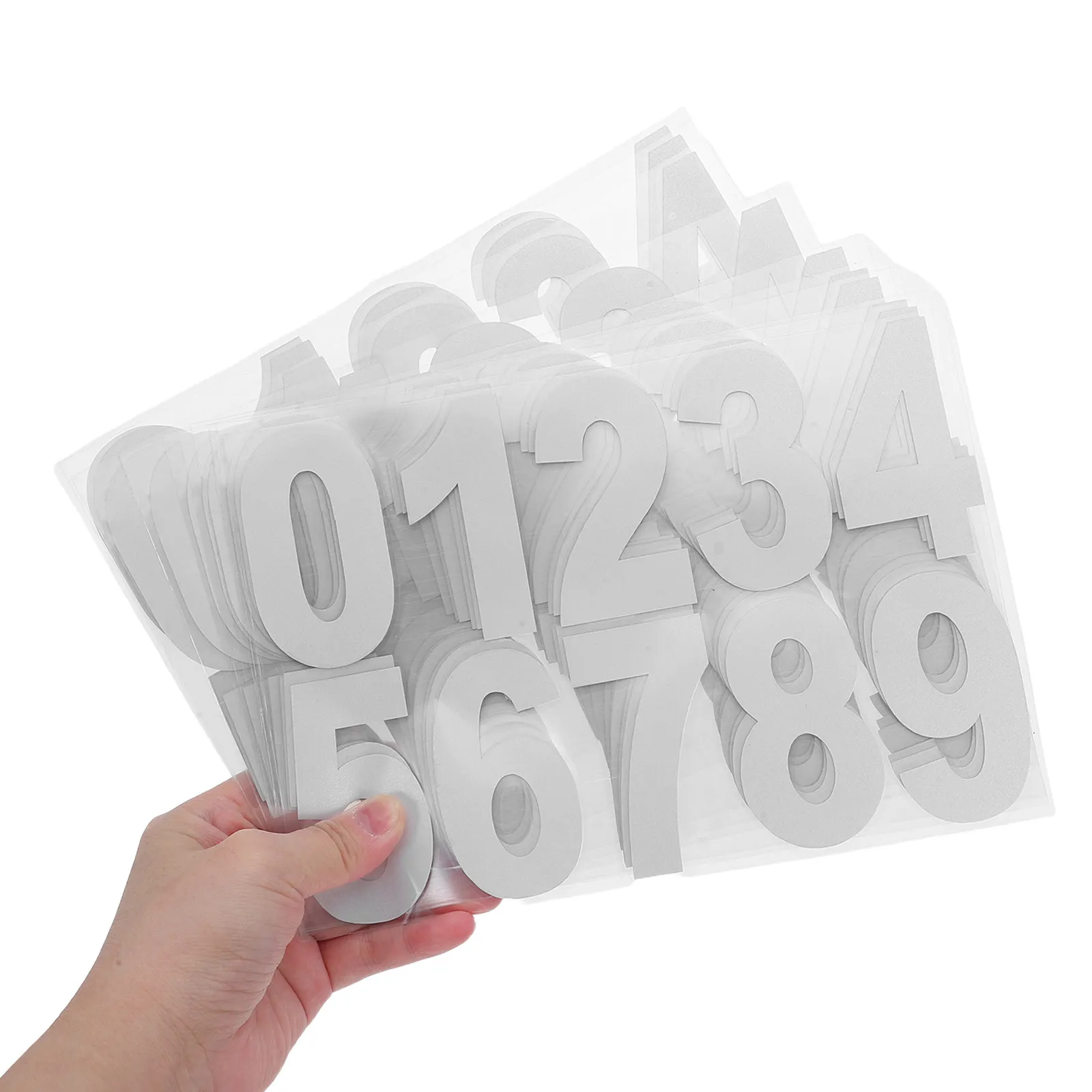 10Pcs Reflective Mailbox Numbers Stickers Waterproof Vinyl Exterior Self Adhesive Address Decals for Door Sign Fence