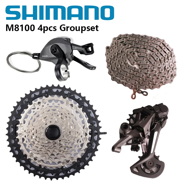 

Переключатель передач Shimano XT M8100 4 шт. 12s, механизм переключения передач + задний переключатель передач + цепь M8100, Sunrace CSMZ901, CSMZ903, кассета Sunhine 46T 51T