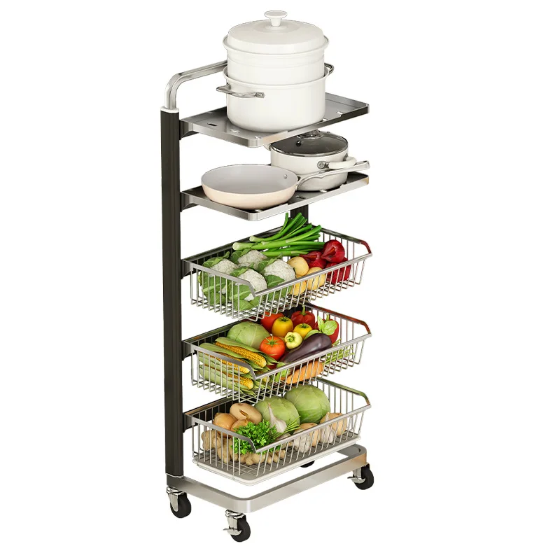 

Shelf floor, multi-layer household thickened stainless steel against the wall, storage