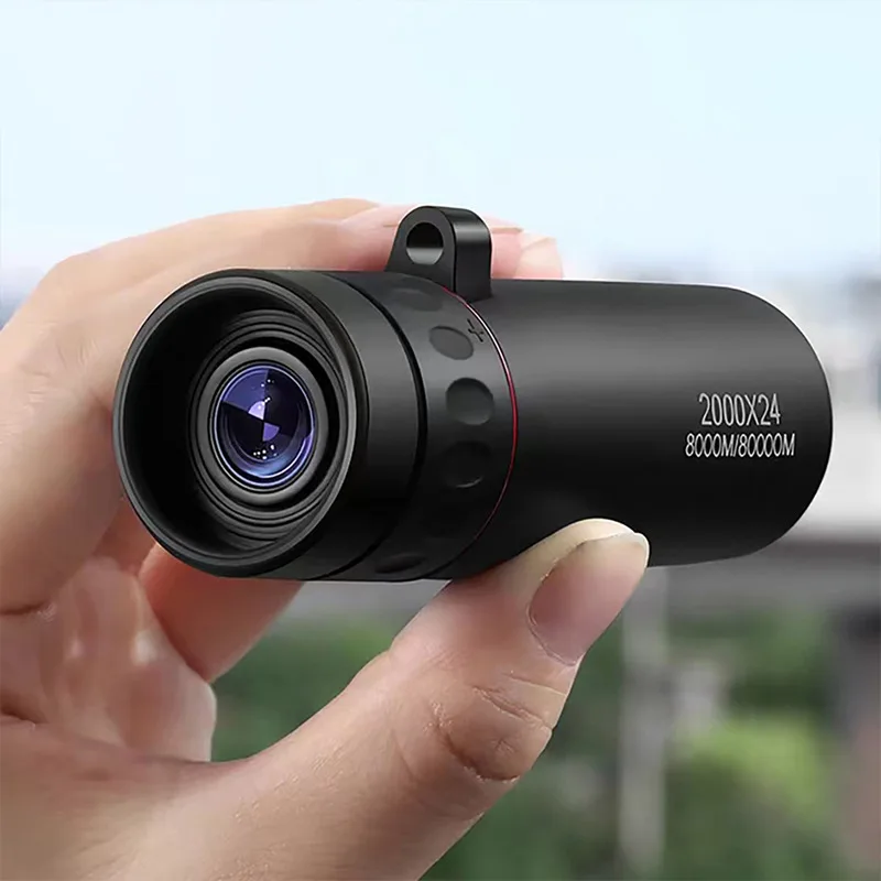 Imagem -03 - Telescópio Monocular hd com Suporte 2000x24 Mini Portátil Celular ao ar Livre Camping Caça Observação de Pássaros