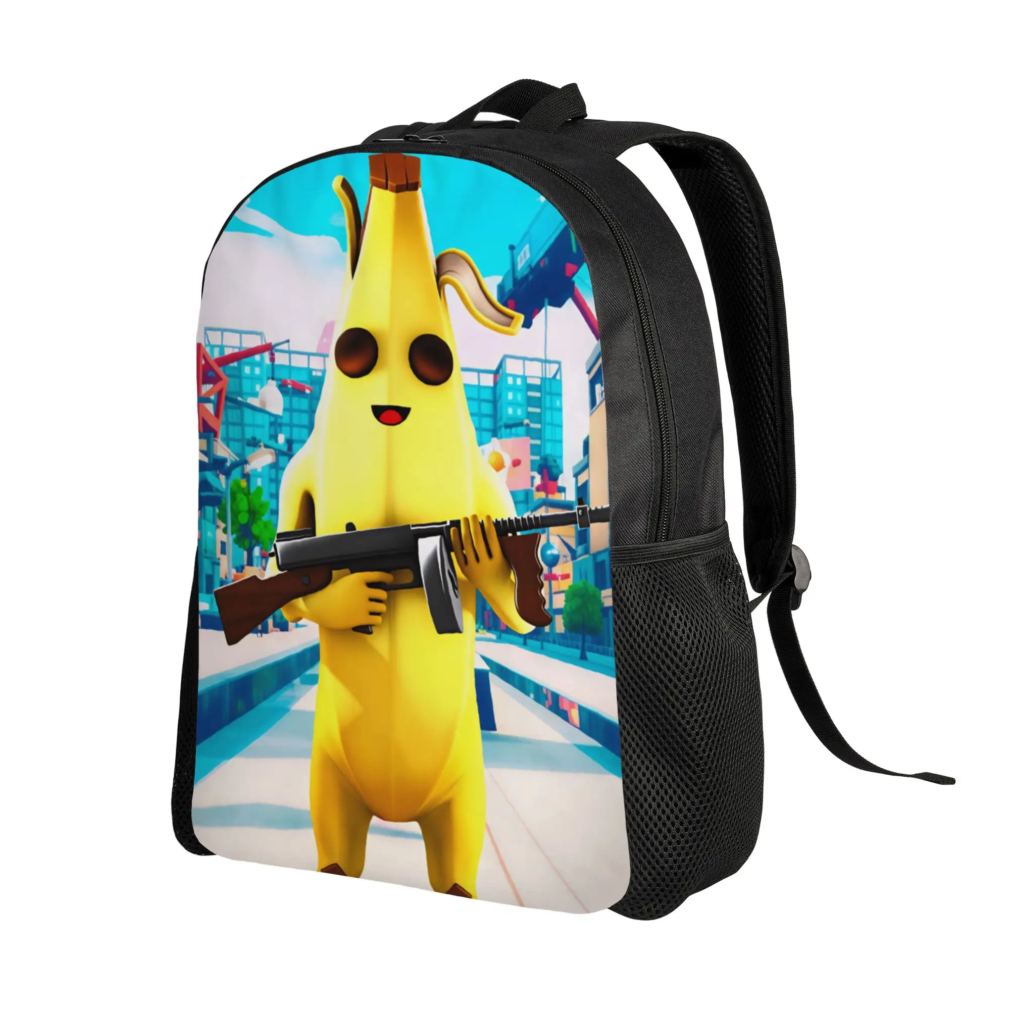 Peely Victory Royale Banana  Backpack  Leisure Backpacks Women Men Hiking Big School Bags High Quality Rucksack
