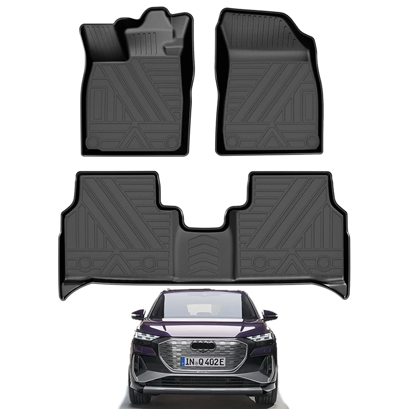 Car Floor Mats For Audi Q4 E-TRON 2021-2023 Waterproof Rubber Mats All Weather Mats Floor Liners Accessories