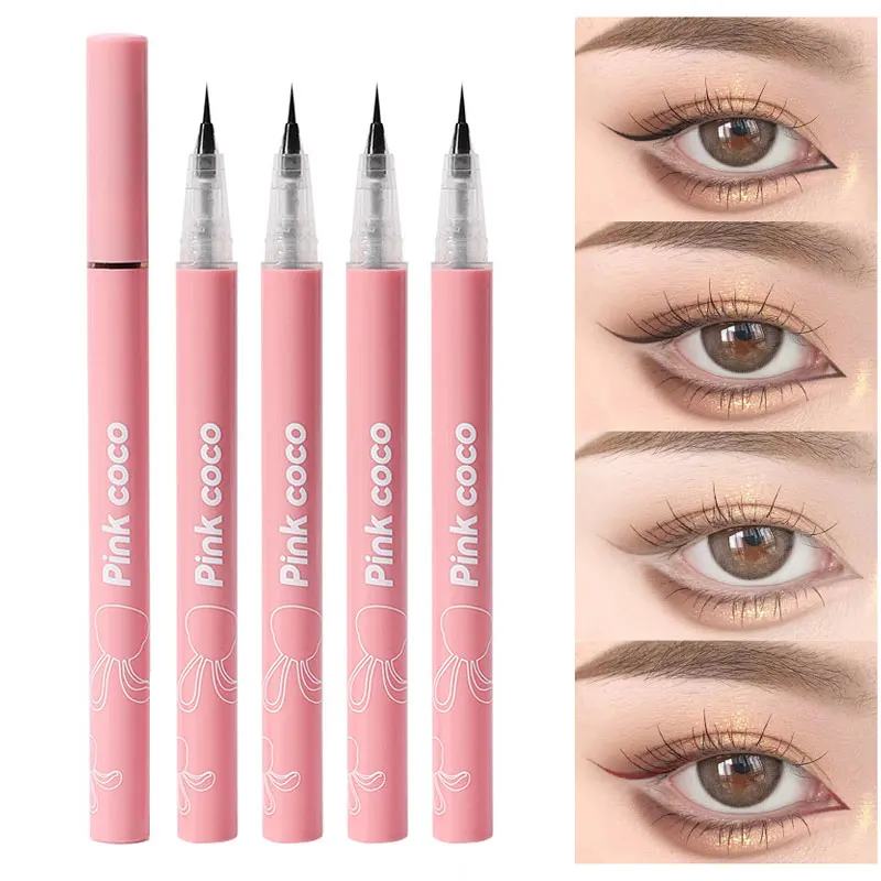 Ultra Fine Eyeliner Pencil Liquid Eye Liner Waterproof Smudge-Proof Quick Drying 12 Hour Wear Eyeliner Easy To Use Eyes Makeup