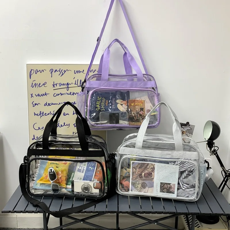 Fashion Trend Transparent PVC Travel Bag Large Capacity PVC Travel Storage Bag Outdoor Travel Beach Bag